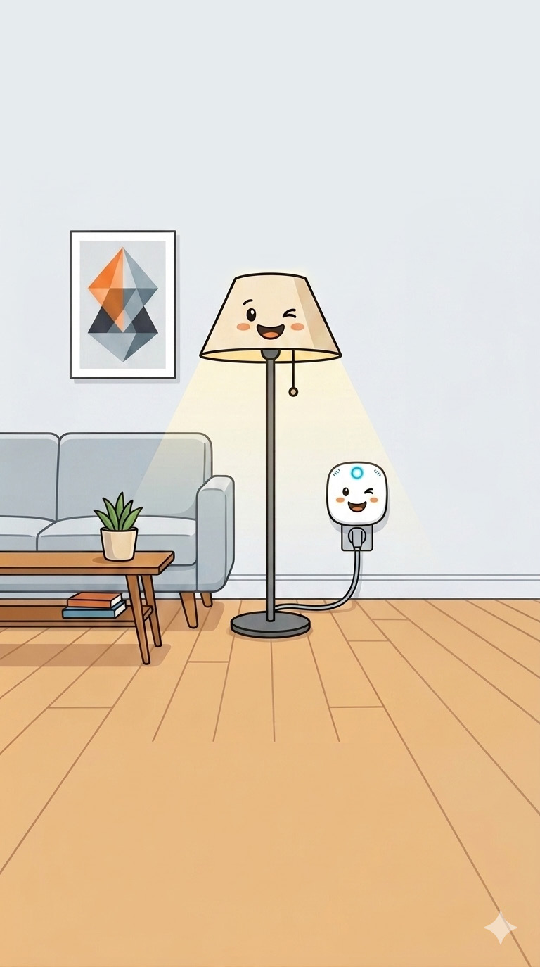 A living room lamp controlled by Junoby